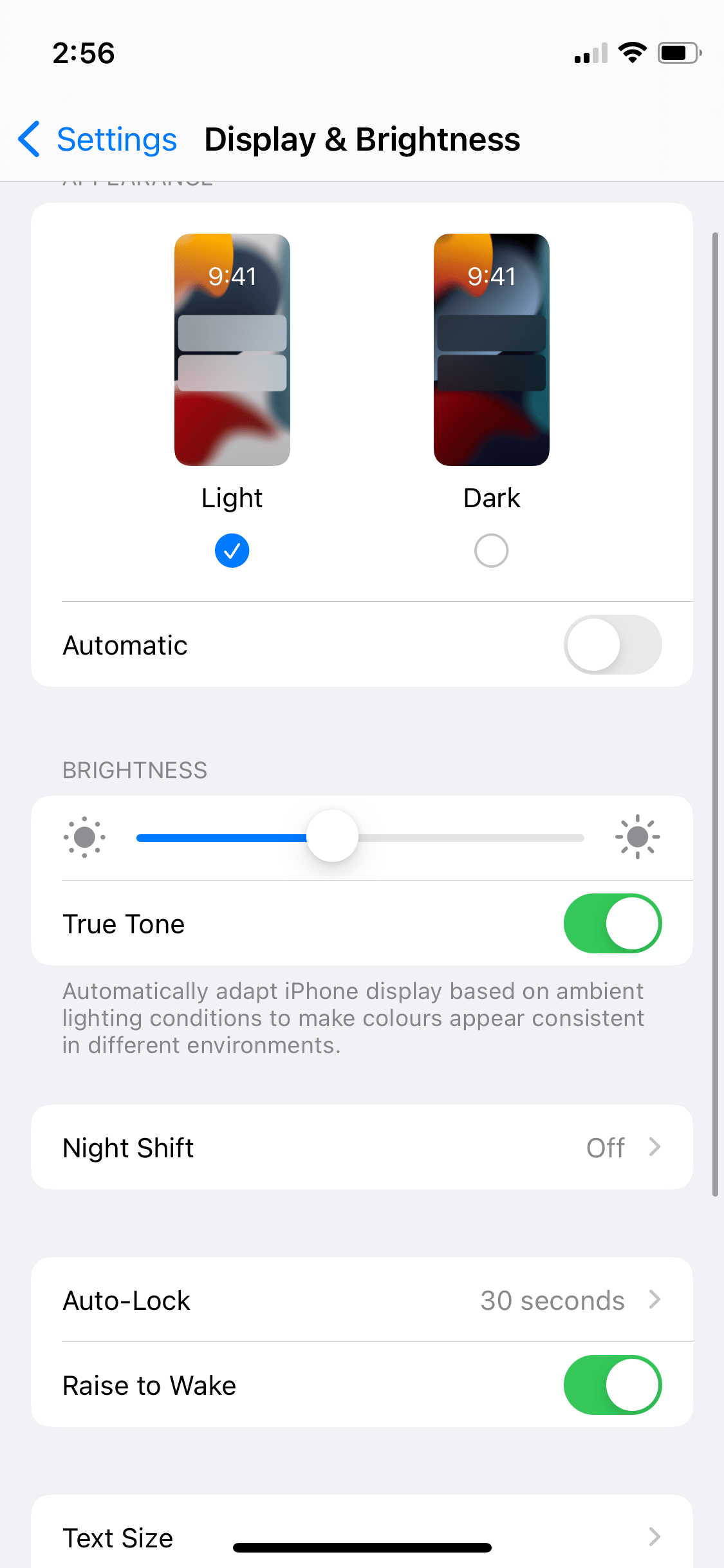 iPhone Display and Brightness Auto-Lock Option-min